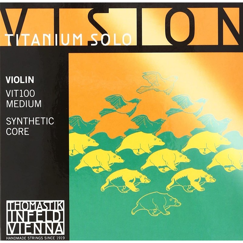 Set THOMASTIK Vision Titanium Solo Violino VIT100 - Medium - Muta Thomastik-Infeld Corde