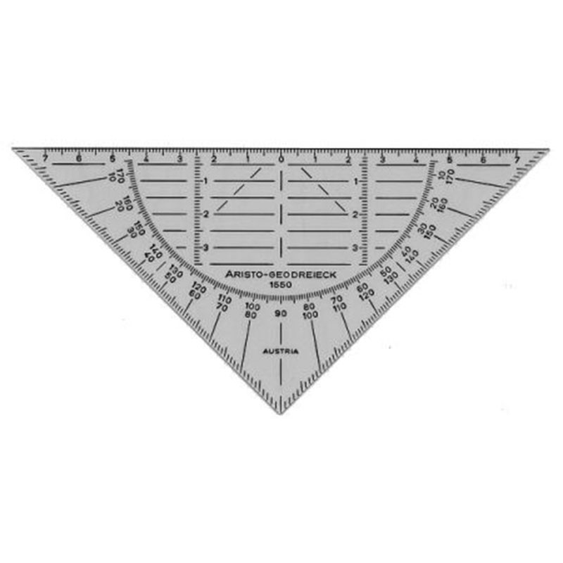 Goniometro-Triangolo Millimetrato Flessibile ARISTO GEODREIECK 1550  Misurazione Ispezione e Rilievo