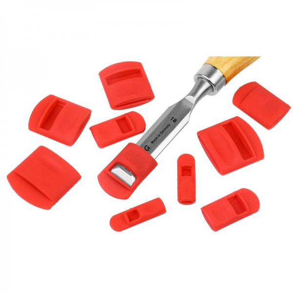 Set of 10 silicone chisel guards GL Chisels