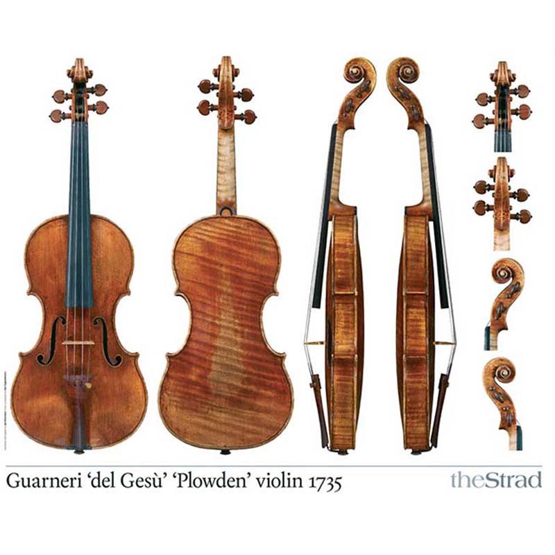 Poster The Strad, violino, Giuseppe Guarneri del Gesù, "Plowden" 1735 The Strad Libri & Poster