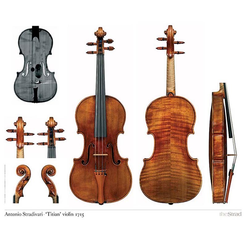 Poster The Strad, violino, Antonio Stradivari, "Titian" 1715 The Strad Libri & Poster