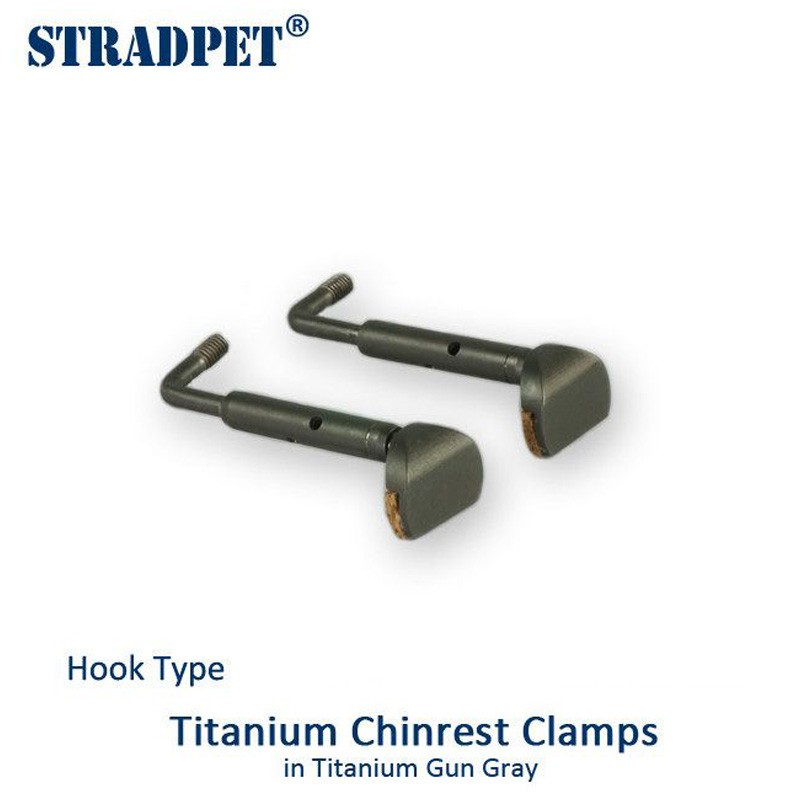 Violino Hook Type Titanium STRADPET Chinrest Screws - Gun Gray - Violin Stradpet Tools for Set-Up