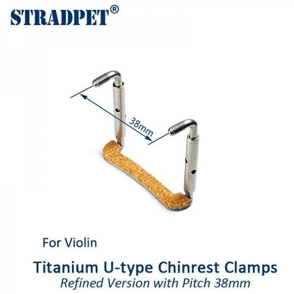 Meccaniche STRADPET in Titanio Modello U per Mentoniera - Finitura Grigio Chiaro - Violino - 38mm Stradpet Prodotti