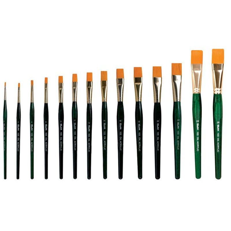 SEM Brush for oil and acrylic Flat-Tip series 103 GL Brushes