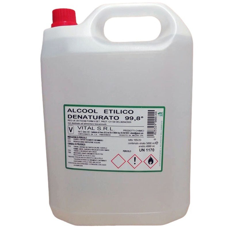 Denatured Ethyl Alcohol 99.8° - 5 liters GL Solvents & Oils