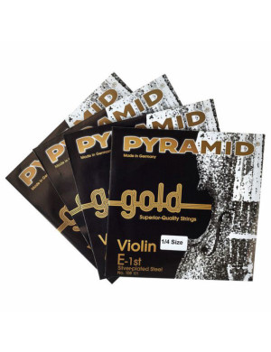 Pyramid Gold MUTA Violino 1/4 - 1/4 and 1/8 Vi­ol­in Strings - Pyramid Strings - Grandi Liutai