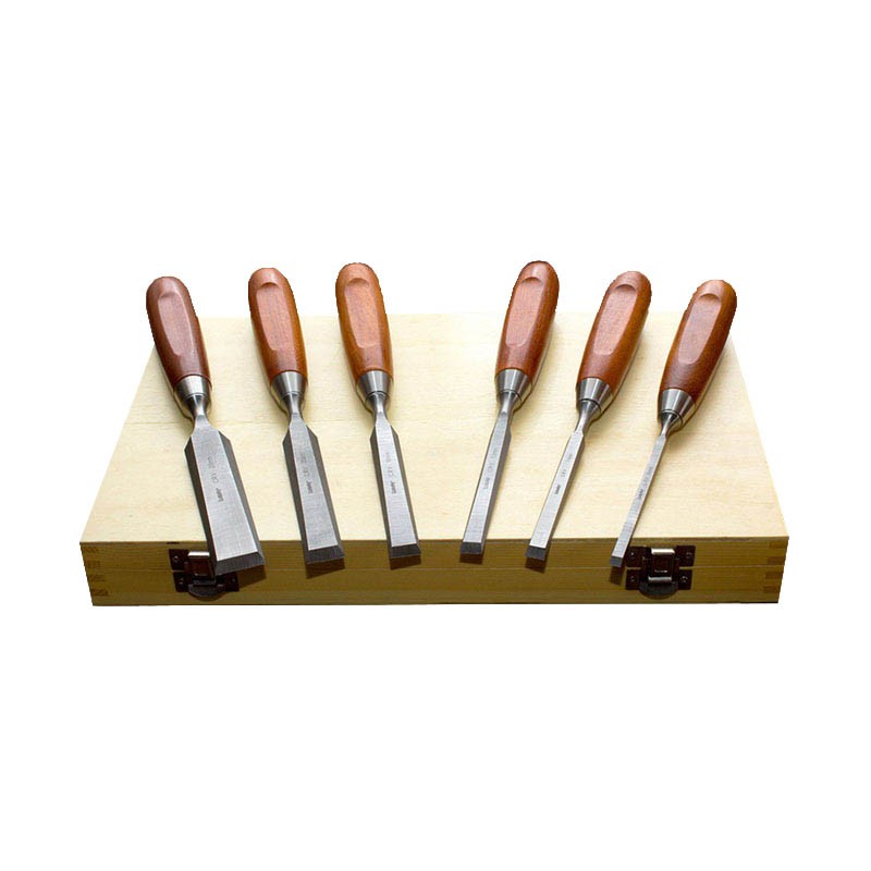 Wood Chisel Set 6 Piece for Woodworking, Professional for Mortising &  Carving, Forged Damascus Steel