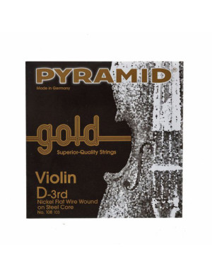 Pyramid Gold RE Violino 4/4 - Single D strings for vi­ol­in - Pyramid Strings - Grandi Liutai