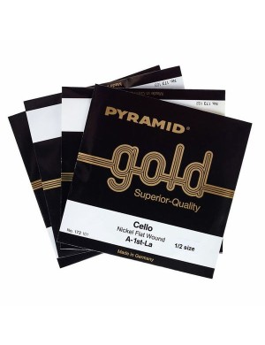 Pyramid Gold MUTA Cello 1/2 Corde per Violoncello 3/4 a 1/2 Pyramid Strings