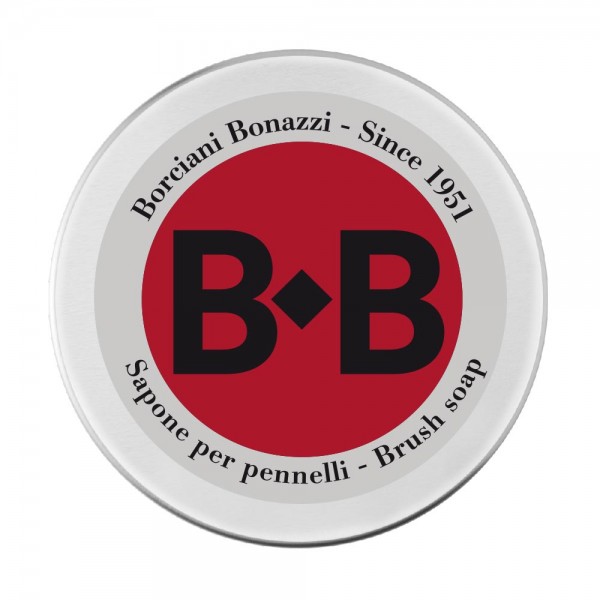 Vegetable Soap for Brushes in Aluminum Box BeB Series - 100 g Borciani & Bonazzi Brushes