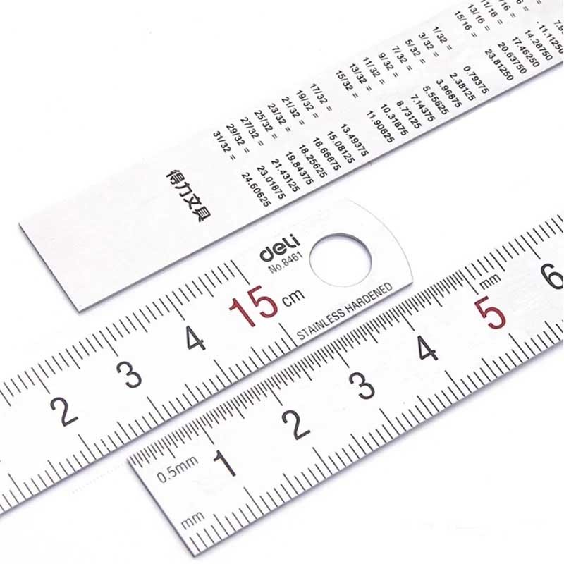 DELI Steel Ruler GL Measurement